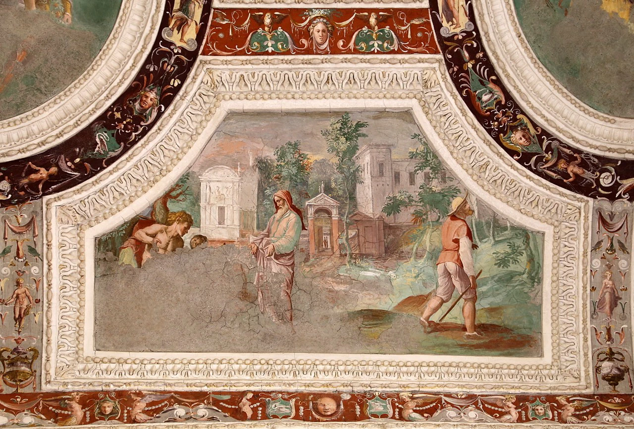 Volta dello scalone del casino di Pio iv - dettaglio
